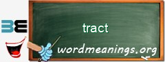 WordMeaning blackboard for tract